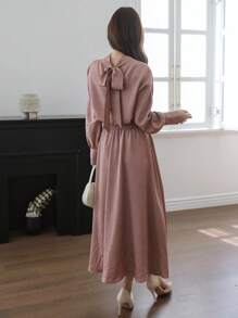 DAZY 女士两件套日常穿搭，秋季家居服套装 - 粉色 - 查看 2