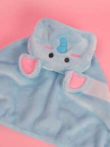 PETSIN 1pc Pet Absorbent Towel, Soft Thick Quick Dry Elephant Hooded Bathrobe, Adjustable Strap For Dog Bathing & Grooming