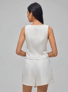 Roylia Conjunto de dos piezas para mujer para uso diario - Albaricoque - Ver 2