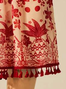 CAJUNI Pareo de playa con estampado tropical de árbol de coco, estilo boho casual para mujer