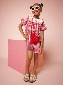 Mini mi Sandalia de corcho con hebilla grande y suela de PU negro como la mejor vendedora, con soporto del arco, versátil y cómoda para niños