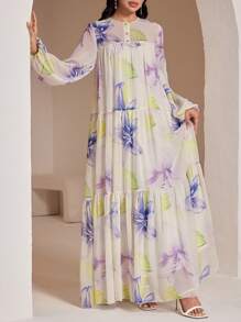 Veilorie Women Arabian Style Long Dress, Fashionable For Summer, Modest - Multicolor - View 7