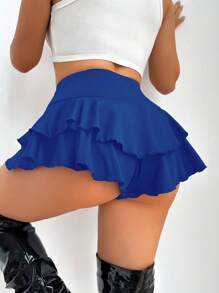 Sirith Pantalones cortos de mujer de unicolor, aptos para el verano - azul real - Ver 4