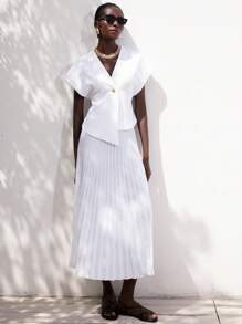 Aveloria Modichic Women Two Pieces Outfits For Daily Wear - White - View 3