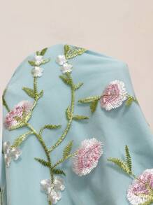 Chiquease Fashionable & Elegant Floral Mesh Camisole - Baby Blue - View 6