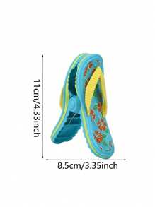 SHEIN 1pc/2pcs Flip-Flop Beach Towel Clips For Chair Jumbo Size Plastic Clothes Pegs For Pool Lounger Secure Clips For Beach Chairs