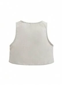 3 件套男婴/女婴绅士装 - 白色长袖衬衫、T 恤、背心和裤子套装，优雅春夏季西装，适合生日派对、洗礼、1 岁生日、正式活动、婚礼嘉宾、花童