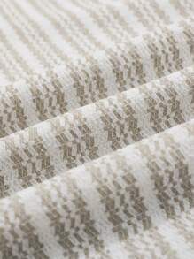 Manfinity Homme Áo thun polo tay ngắn cổ hở nửa sọc thường ngày cho nam, mùa hè - Nhiều màu - Xem 4