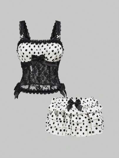 Grunge Punk Women Two Pieces Outfits For Daily Wear