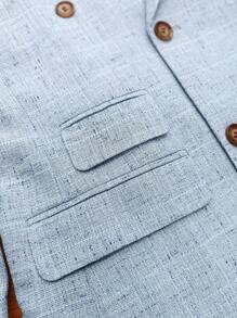 Manfinity Mode Men's Plain & Simple Daily Suit - Baby Blue - View 7