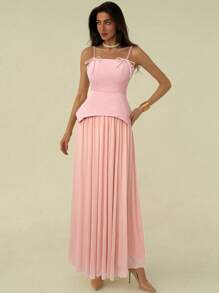 Aloruh Women Two Pieces Outfits For Daily Wear - Baby Pink - View 3