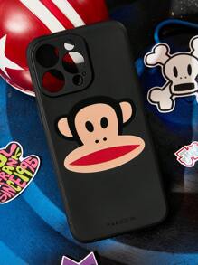 Paul Frank X SHEIN Slitstarkt, modernt och roligt mobilskal, skyddande skal med apmönster, kompatibelt med - Svart - Visa 8