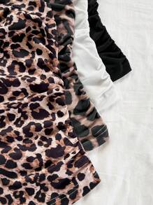 Soleia Completi estivi da donna per vacanze, festival, rave, concerti e uscite, in stile baddie, comprendenti top fascia, crop top, canotte con stampe leopardate, canotte con taglio sulla schiena e annodatura anteriore.