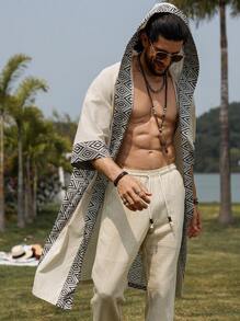 Manfinity RSRT Men's Hooded Long Short Sleeve Shirt - Multicolor - View 1