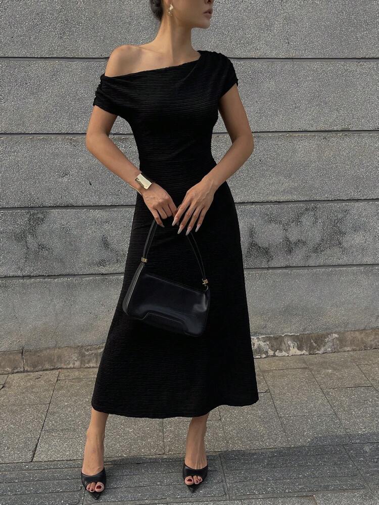 Asymmetrical Hem Midi Dress For Women