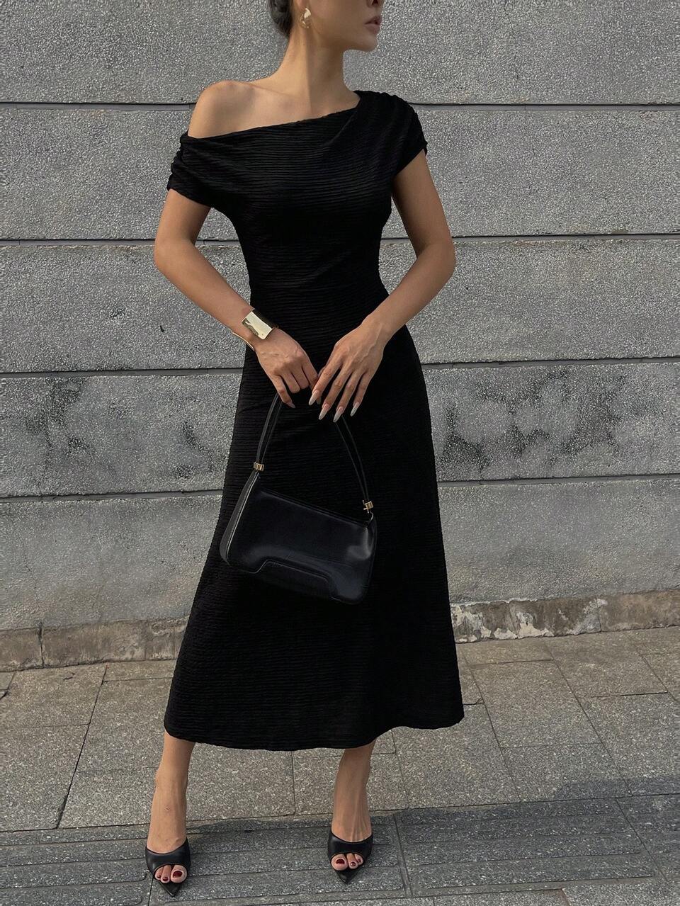 Asymmetrical Hem Midi Dress For Women Cocktail Dress