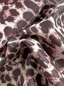 Soleia Swimsuits Bathing Suits For Women Beach Outfits For Woman Vacation Outfits Women Women Summer Clothes Rave Outfits Festival Beach Outfits  Bikini Set Leopard Print Splice Halter Backless Bikini Set - Multicolor - View 7