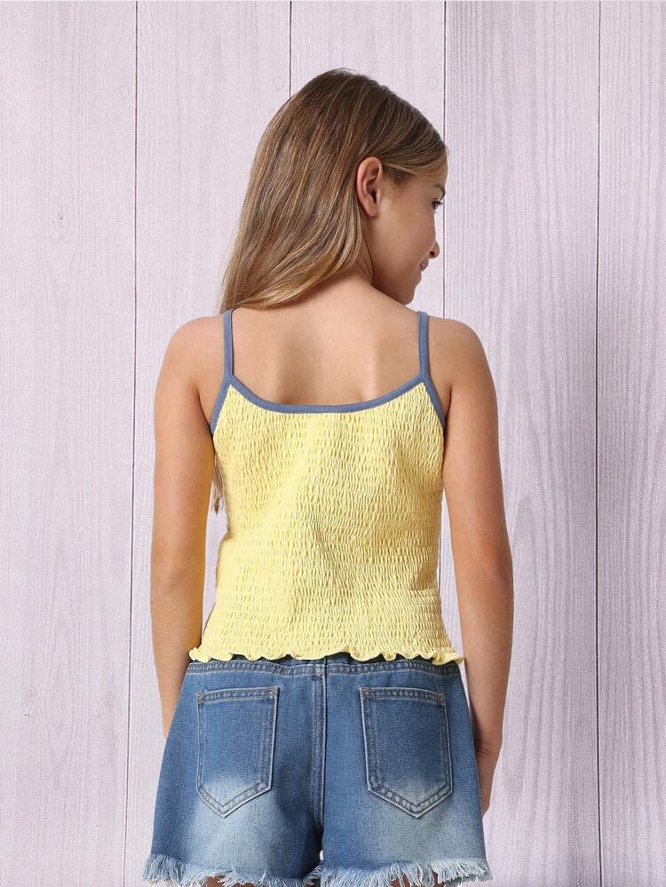 Canotta senza maniche con arricciatura a balza