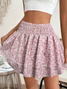 Breezaya 女士时尚碎花印花A字裙，适合度假海滩