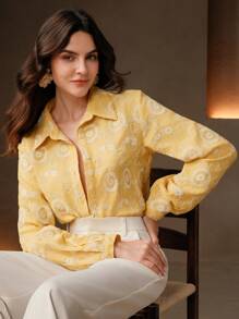 Anewsta 女式重工刺绣复古风格百搭衬衫，适合春夏流浪汉、海滩