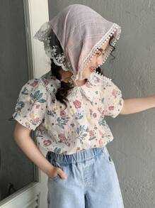 Dazy Kids 年轻女孩时尚夏季短袖衬衫 - 白色 - 查看 6