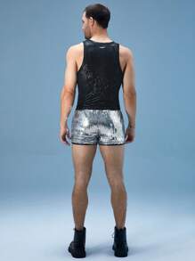 FeverCity Camiseta de tirantes casual y ajustada con cuello redondo para hombres, de verano