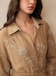 Anewsta Women Two Pieces Outfits For Daily Wear - Champagne - View 2