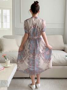 DAZY Tween Girls' Summer Fashionable Short Sleeve Dress - Multicolor - View 7