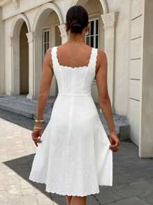 Siren Gaze 女士纯色无袖短裙，夏季时尚，适合音乐会