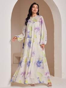 Veilorie Women Arabian Style Long Dress, Fashionable For Summer, Modest - Multicolor - View 2