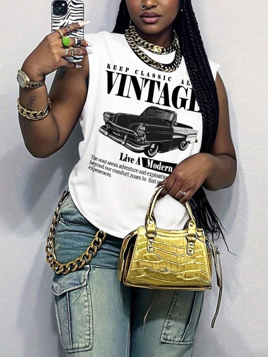 Maweii Áo ba lỗ không tay và áo ba lỗ cỡ lớn, thời trang cho mùa hè - trắng - Xem 1