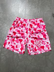 PAVTROS Men's Summer Casual & Holiday All-Over Print Elastic Waist Shorts - Multicolor - View 3