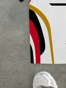 Teen Boy Casual Minimalist Cartoon Print Round Neck Short Sleeve T-Shirt, Suitable For Summer - Multicolor - View 4