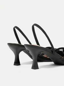 CUCCOO HITCHD Sandale de petrecere cu toc înalt, la modă, negre, florale, elegante