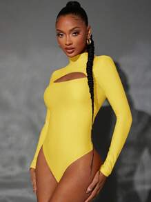 SHEIN SXY 高领镂空紧身衣演唱会长款夏季连衣裙舞会礼服性感连衣裙情人节连衣裙