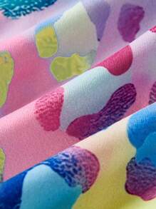 SHEIN 青少年女孩高腰渐变色印花时尚短裙，瑜伽迷你裙 - 触感如肌肤，如黄油般柔软，超柔软