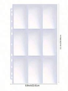 10/20/30/50 件 A4 尺寸 6 口袋卡套 透明 PVC 保护交易卡相册页 适用于游戏卡收藏家存储整理器 运动棒球卡展示架 优质无酸防水耐用 - 無色 - 查看 2