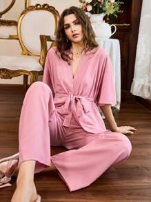 Côtesoire 2 pièces Ensembles de pyjamas décontractés pour femmes