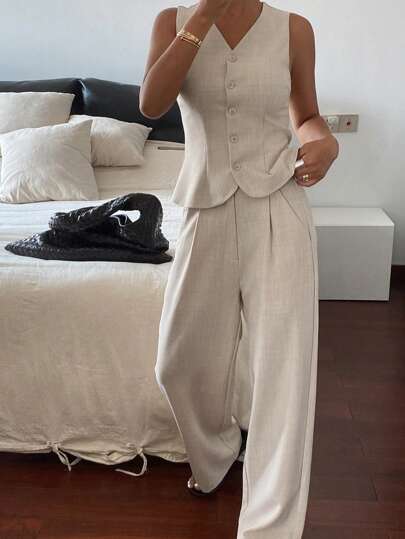 DAZY Conjunto de dos piezas para mujer para uso diario