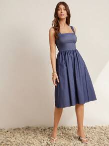 L'Amorae Robe nuisette mi-longue unie pour femme, à la mode pour l'été - Jean clair - Voir 4