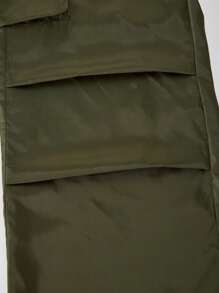 SHEIN ChillGRL 2件套青少年女孩美式插肩T恤和贴花口袋工装裤