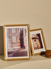 1Pc Plastic  Picture-Photo-Frame Vertical-Horizontal Tabletop Display Wall Mount For Home Decor Or Office Desk Family ,Table Decor, Dorm Essentials, Graduation Gift, Wedding Essentials - Multicolor - View 1