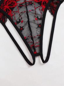 SHEIN 1pc Women's Sexy Butterfly Decor Cutout Jumpsuit