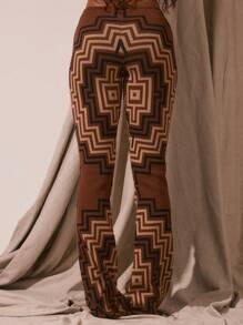 Musera Resort Quần ống loe cạp cao in họa tiết, thích hợp cho kỳ nghỉ xuân hè, phong cách boho gợi cảm, lễ hội Ibiza, bãi biển, tiệc tùng, lễ hội hóa trang, kỳ nghỉ. - Nhiều màu - Xem 4