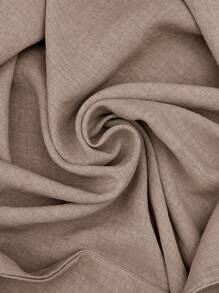 SHEIN Clasi Summer Elegant Women's Blue Cool Linen Pleated Fabric With Shoulder Sleeves And Tied Waist Short Sleeved Jumpsuit, Suitable For Various Occasions, Daily Travel, Outings, Etc - Mocha Brown - View 7