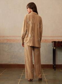 Anewsta Women Two Pieces Outfits For Daily Wear - Champagne - View 3