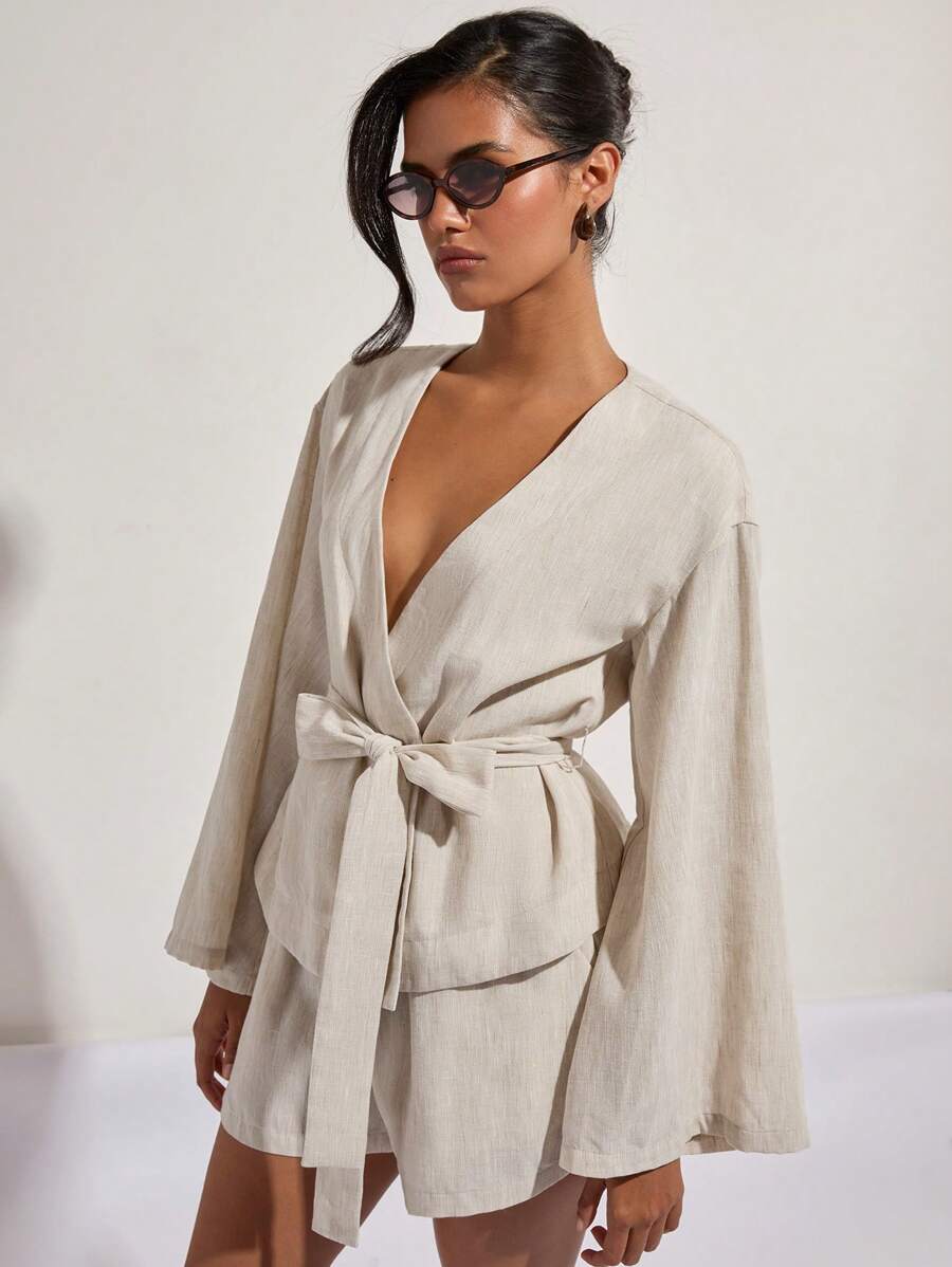 COSMINA Women Two Pieces Outfits For Daily Wear - Grey - View 1