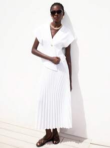 Aveloria Modichic Women Two Pieces Outfits For Daily Wear - White - View 5