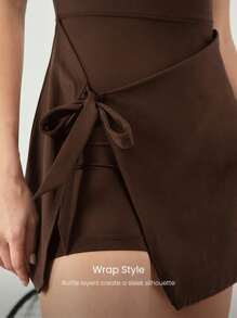 GLOWMODE FeatherFit™-Air 吸汗速干无袖前盖高领中长连衣裙低冲击日常休闲装可拆卸罩杯