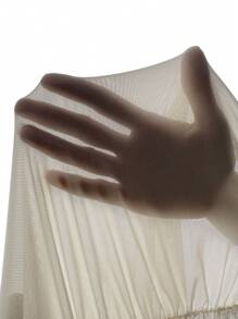 MaterniChic 优雅孕妇装两件套 孕妇装两件套 - 卡其色 - 查看 3